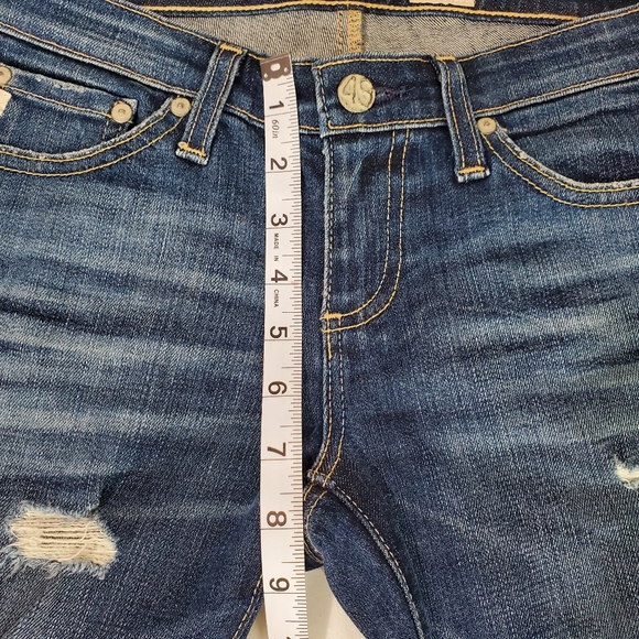AG Adriano Goldschmied Stilt Crop Cigarette Jeans Size 25 Inseam 25" Made in USA - Picture 10 of 13